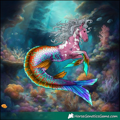 Horse Color:Painted Watercolor White Spotted Silver Brown 