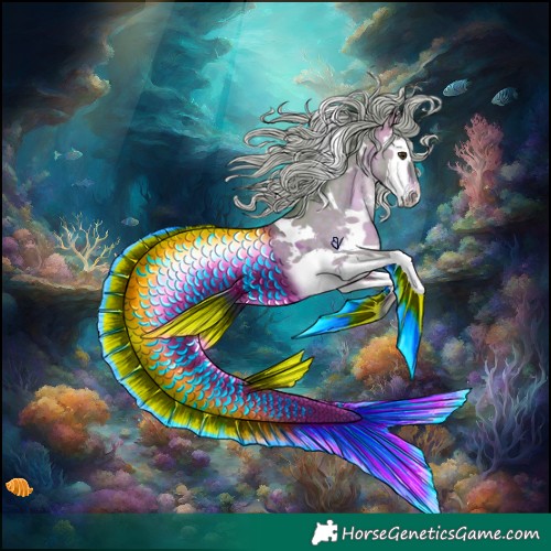 Horse Color:Watercolor White Spotted Silver Brown Dun Splash 