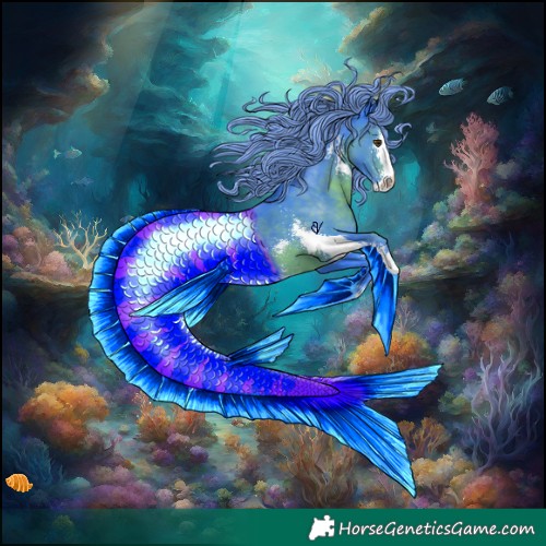 Horse Color:Watercolor Liver Chestnut Mushroom Sabino 