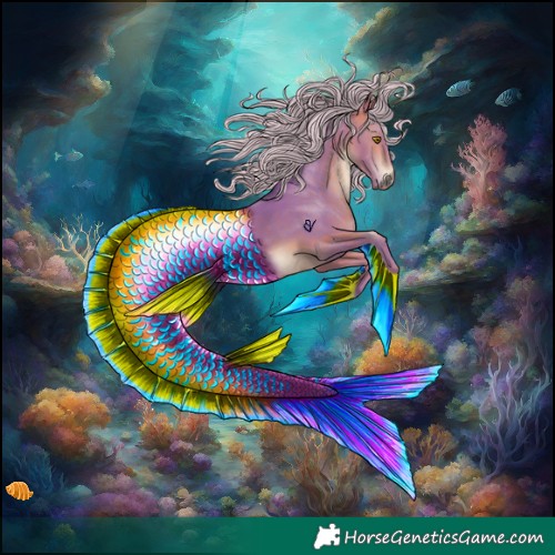 Horse Color:Watercolor Silver Brown Mushroom 