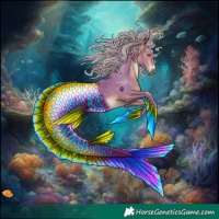 Horse Color:Watercolor Silver Brown Mushroom 