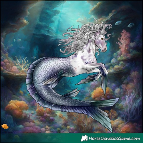 Horse Color:Watercolor White Spotted Silver Brown Ice Tobiano 