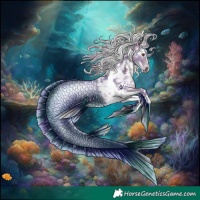 Horse Color:Watercolor White Spotted Silver Brown Ice Tobiano 