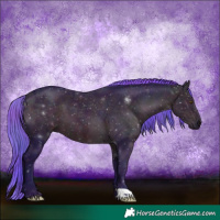 Horse Color:Nacre Watercolor Midnight Buckskin Ice 