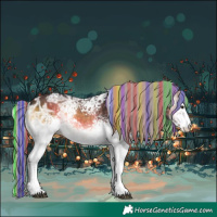 Horse Color:Painted White Spotted Silver Buckskin Ice Onyx 