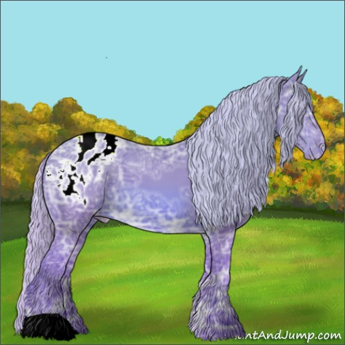 Horse Color:Watercolor Silver Bay Ice Varnish 