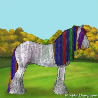 Horse Color:Painted Black Ice Appaloosa