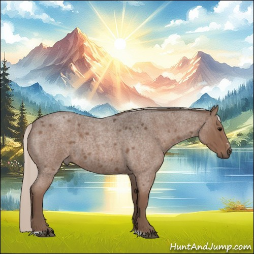 Horse Color:Silver Blue Roan Sabino 