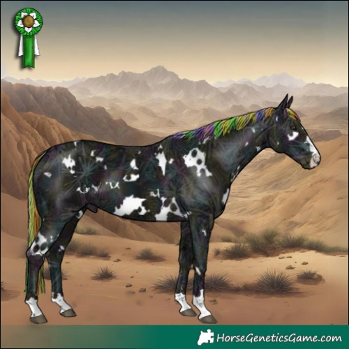 Horse Color:Platinum Painted White Spotted Midnight Liver Chestnut Ice