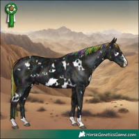 Horse Color:Platinum Painted White Spotted Midnight Liver Chestnut Ice
