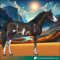 Horse Color:Brown Sabino
