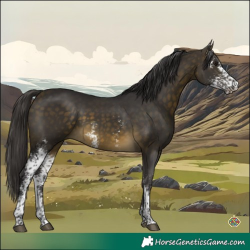 Horse Color:Buckskin Sabino