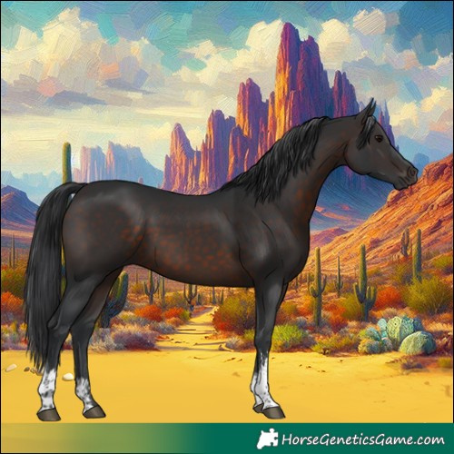 Horse Color:Brown Sabino Tobiano