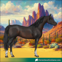 Horse Color:Brown Sabino Tobiano 