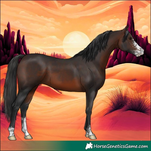 Horse Color:Brown Sabino