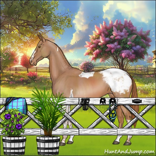 Horse Color:Chestnut Tobiano Snowcap 