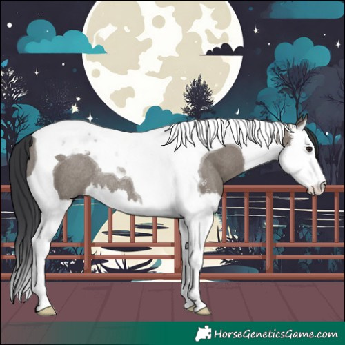 Horse Color:Grullo Sabino Splash Tobiano Rabicano