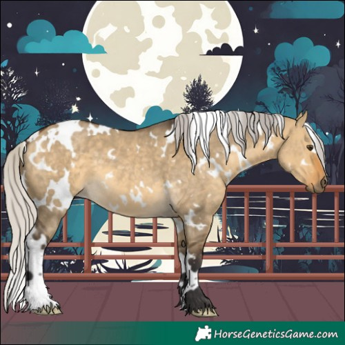Horse Color:White Spotted Silver Buckskin Dun