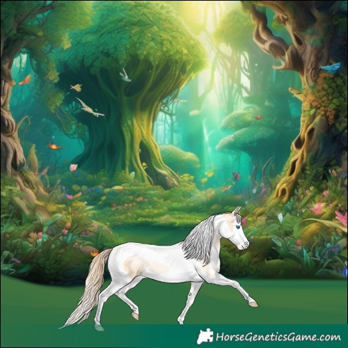 Horse Color:Classic Cream Champagne Pearl Sabino Splash Tobiano Rabicano 