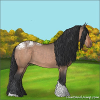 Horse Color:Brown Ice Dun Tobiano 