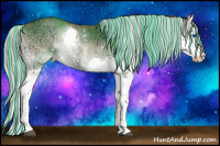 Horse Color:Painted Silver Bay Ice Roan Onyx Splash 