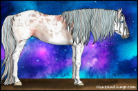 Horse Color:Gray Painted Silver Blue Onyx Ice Splash Tobiano