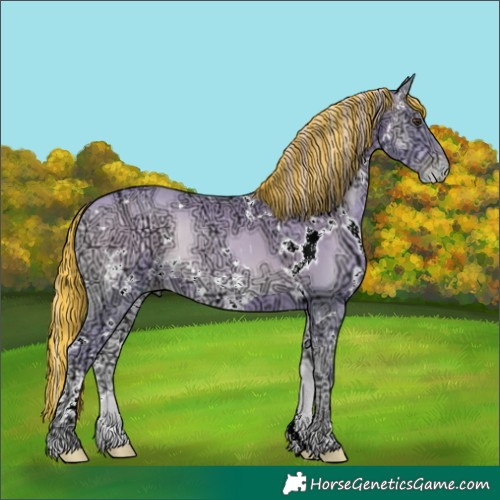 Horse Color:Painted Watercolor White Spotted Red Onyx Ice Pearl 