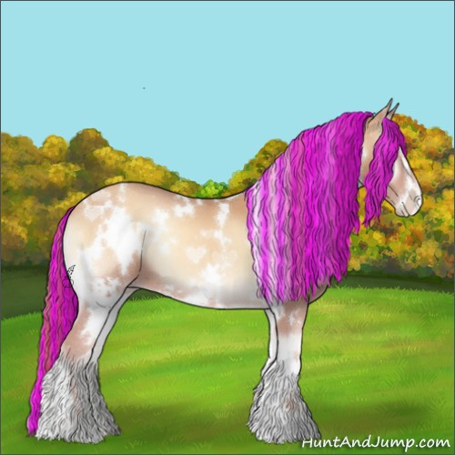 Horse Color:Painted White Spotted Gold Champagne Onyx Sabino 