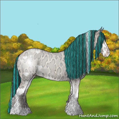 Horse Color:Painted Classic Champagne Ice Dun Sabino 