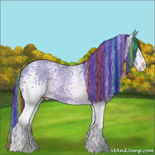 Horse Color:Painted Watercolor White Spotted Classic Champagne Sabino 