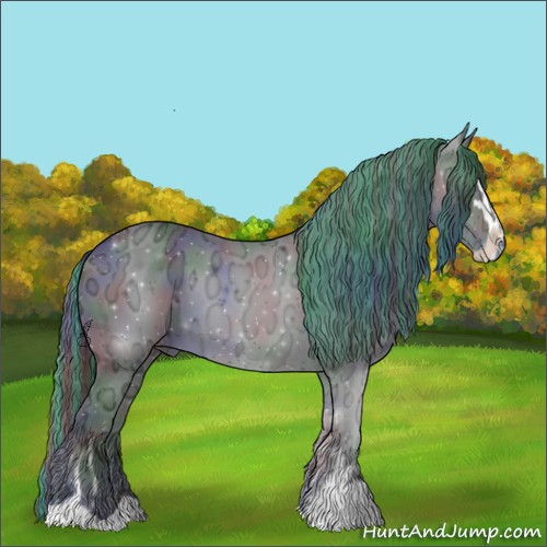 Horse Color:Painted Nacre Black Ice Sabino 