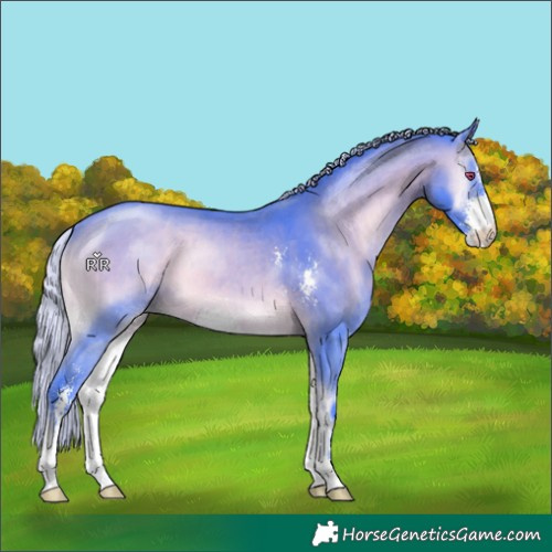 Horse Color:Watercolor Silver Brown Chinchilla Onyx Sabino Brindle