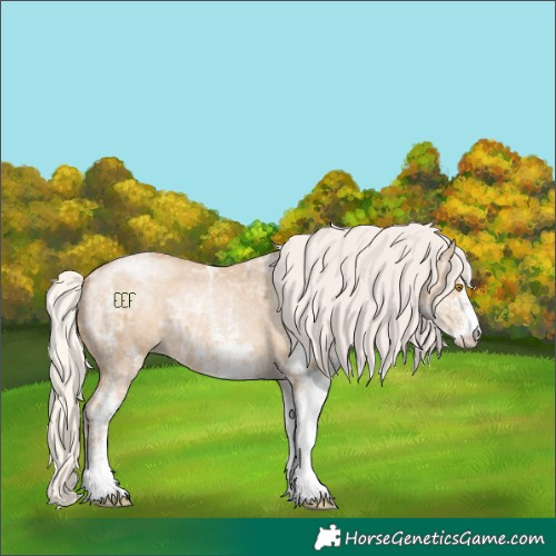 Horse Color:White Spotted Silver Grullo Ice Pearl 