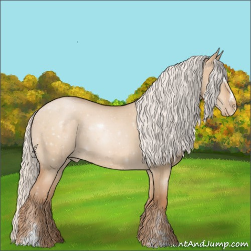 Horse Color:Silver Brown Pearl Dun Sabino 