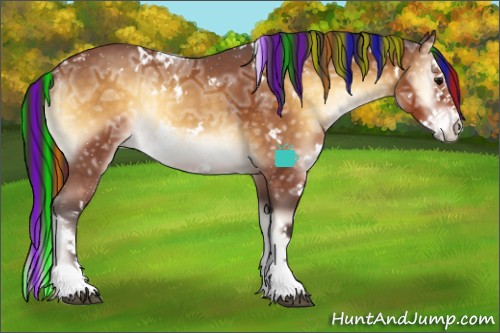 Horse Color:Painted White Spotted Buckskin Ice Onyx Splash 