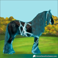 Horse Color:Void Thunderstruck White Spotted Liver Chestnut 