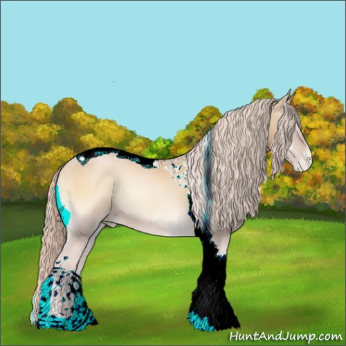Horse Color:Palomino Pearl Onyx Tobiano 