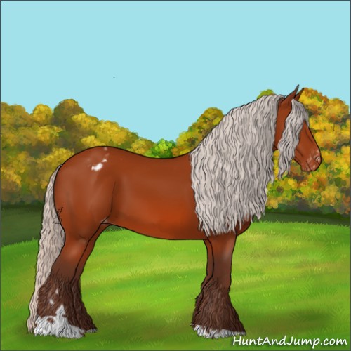 Horse Color:Silver Bay Tobiano Varnish