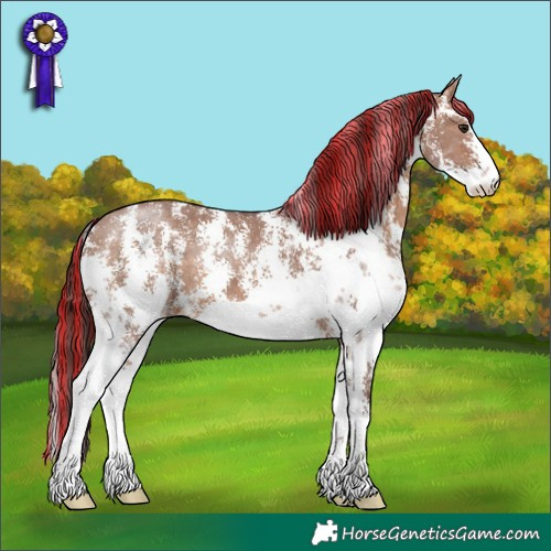 Horse Color:Painted Chocolate Brown Dun Sabino