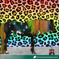 Horse Color:Painted White Spotted Midnight Liver Chestnut Rabicano 