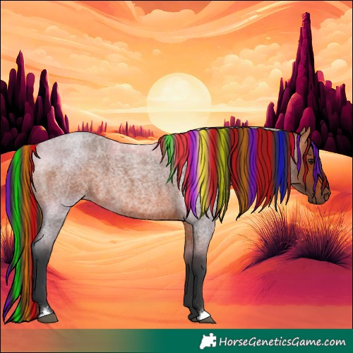 Horse Color:Painted Bay Roan