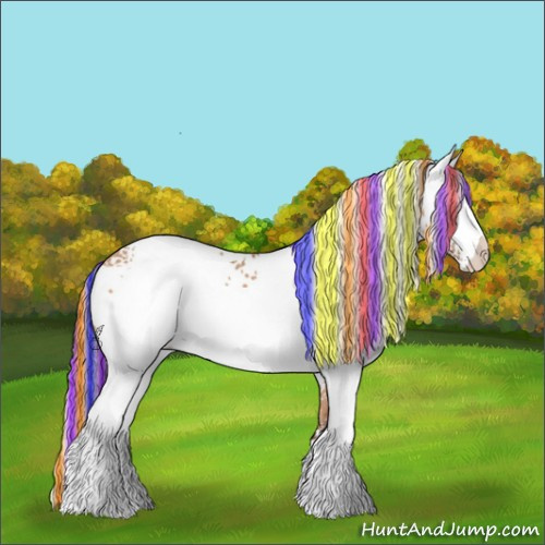 Horse Color:Painted White Spotted Silver Bay Dun