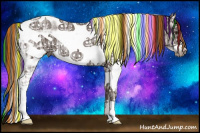 Horse Color:Painted White Spotted Liver Chestnut Ice Tobiano Frame Rabicano 