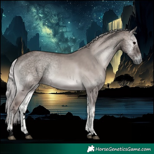 Horse Color:Void Platinum Silver Grullo Onyx 