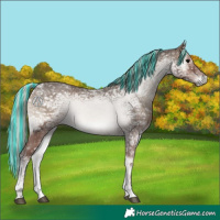 Horse Color:Painted Silver Blue Onyx Ice 