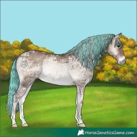 Horse Color:Painted Silver Blue Onyx Ice 