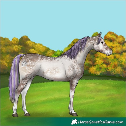 Horse Color:Painted Silver Blue Onyx Ice 