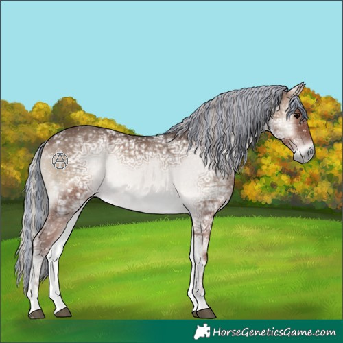 Horse Color:Painted Silver Blue Onyx Ice