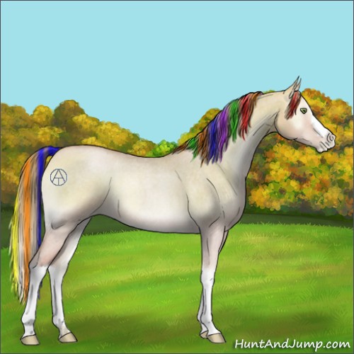 Horse Color:Painted Brown Roan Pearl Onyx 