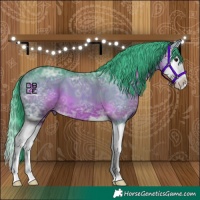 Horse Color:Watercolor Brown Ice Splash 